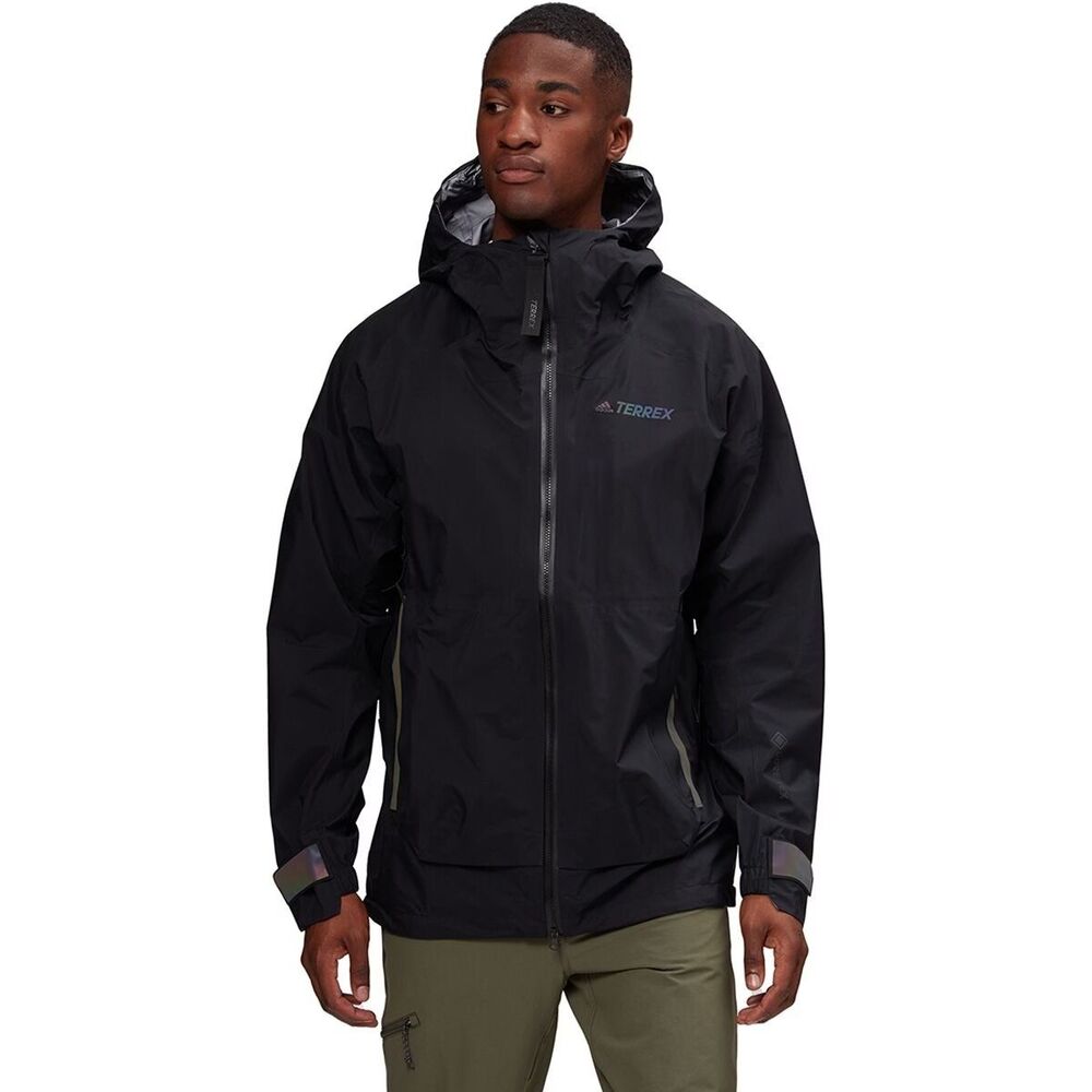 Adidas Terrex RainRDY Waterproof Shell Jacket Hoodie Hoody Black Sz S Goretex